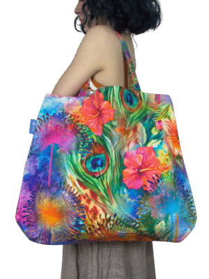 Peacock Plum Çift Taraflı Çanta